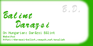 balint darazsi business card
